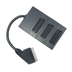 SH10-3627 SCART Plug to 3*SCART Sockets
