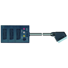 SH10-3640 SCART PLUG TO 3*SCART SOCKETS+3RCA+MD4P JACKS WITH SWITCH, CABLE
